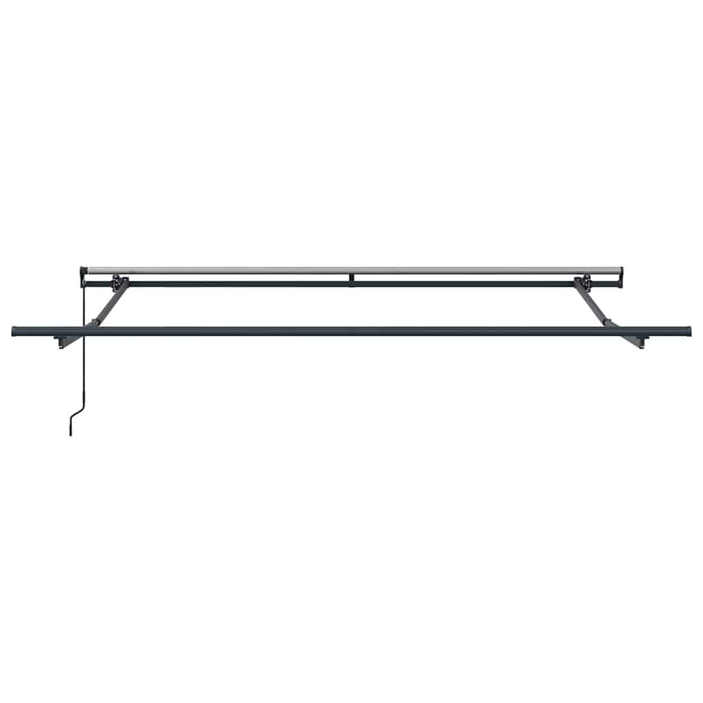 Skrovita tenda Zelena i bijela 350 x 250 cm Poliester i čelik