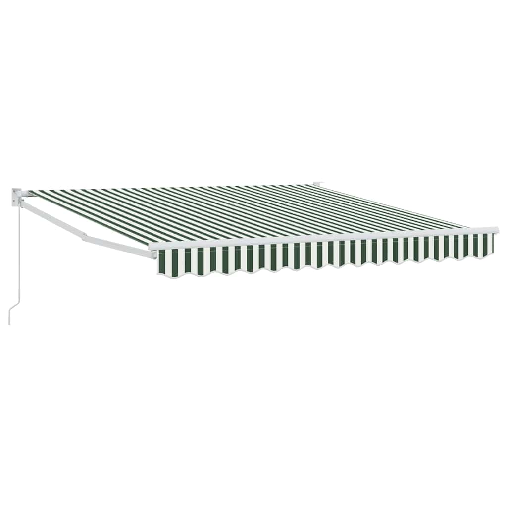 Povlačivi tende Zelena i bijela 350 x 250 cm