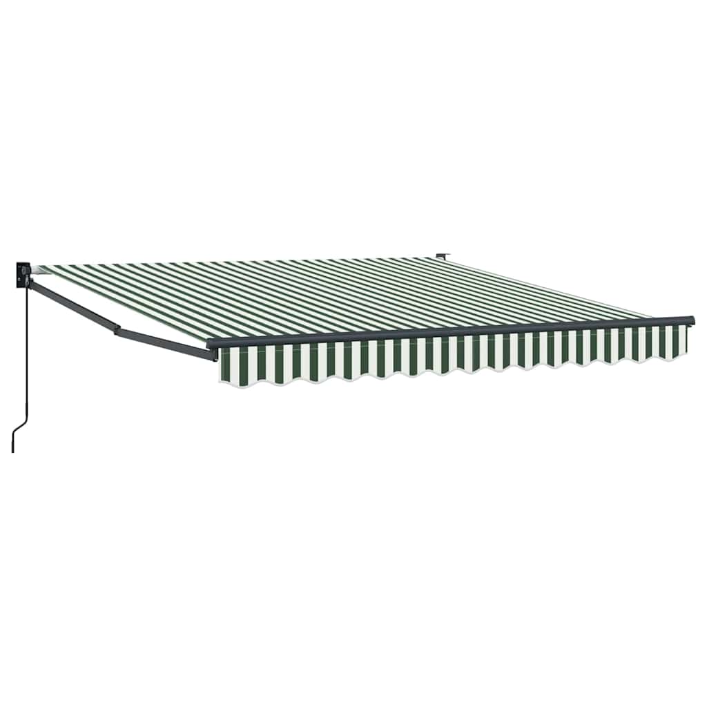 Skrovita tenda Zelena i bijela 350 x 250 cm