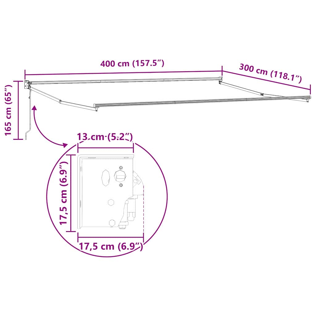 Povlačivi tende Žuta i narančasta 400 × 300 cm