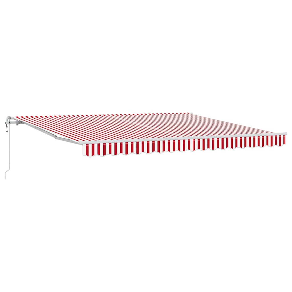 Električna retraktabilna tenda Crvena i bijela 400 × 300 cm