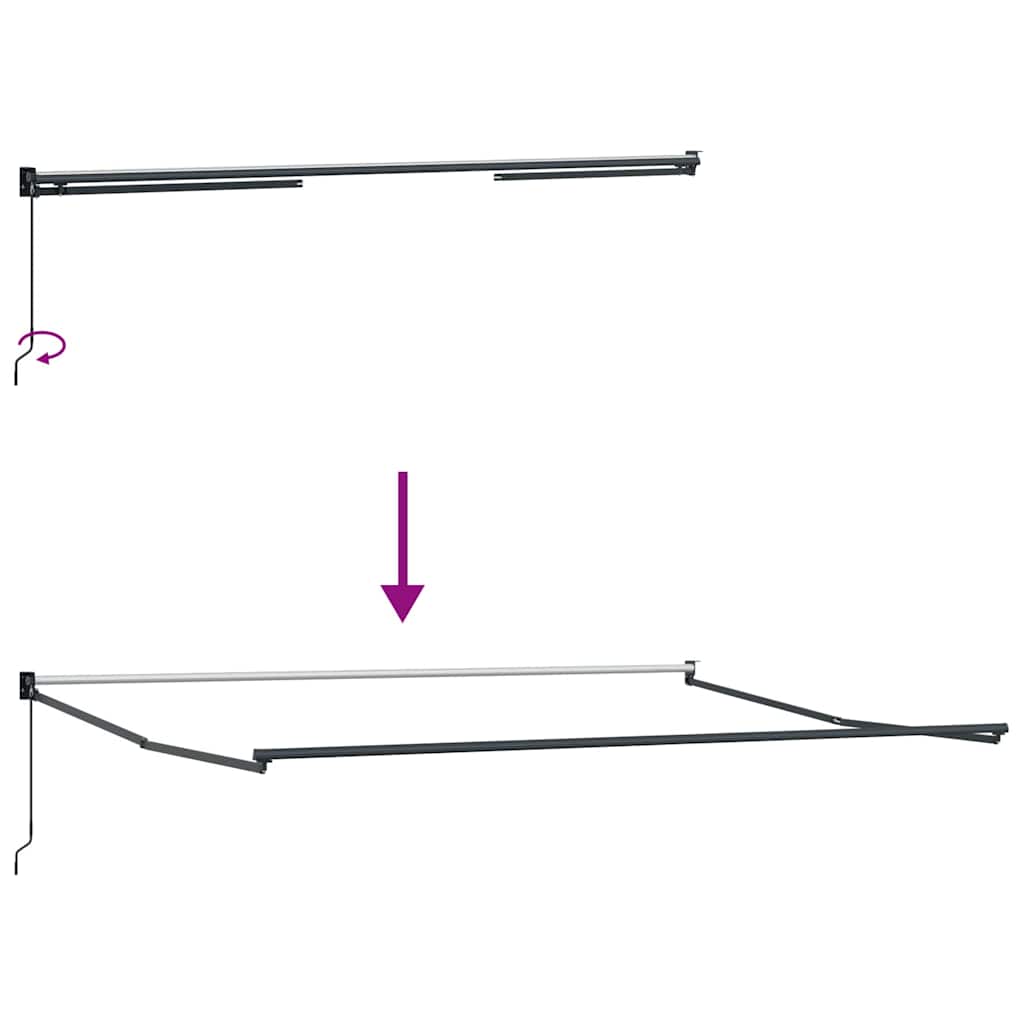 Povlačivi tende Šareni 400 × 300 cm 100% Poliester i Aluminij