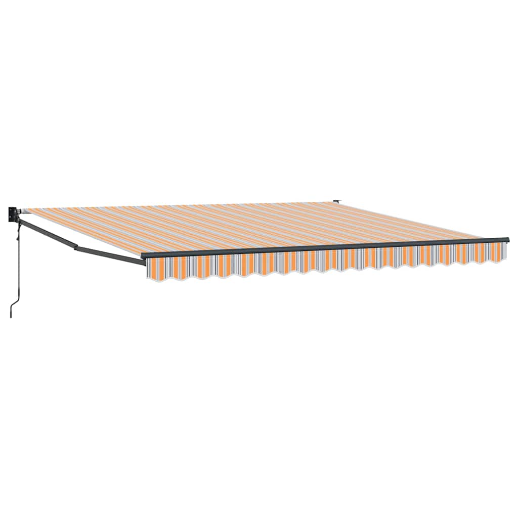 Skrovita tenda Šareni 400 × 300 cm Poliester i aluminij