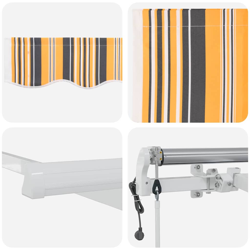 Povlačivi tende Šareni 400 × 300 cm Tkanina i Aluminij