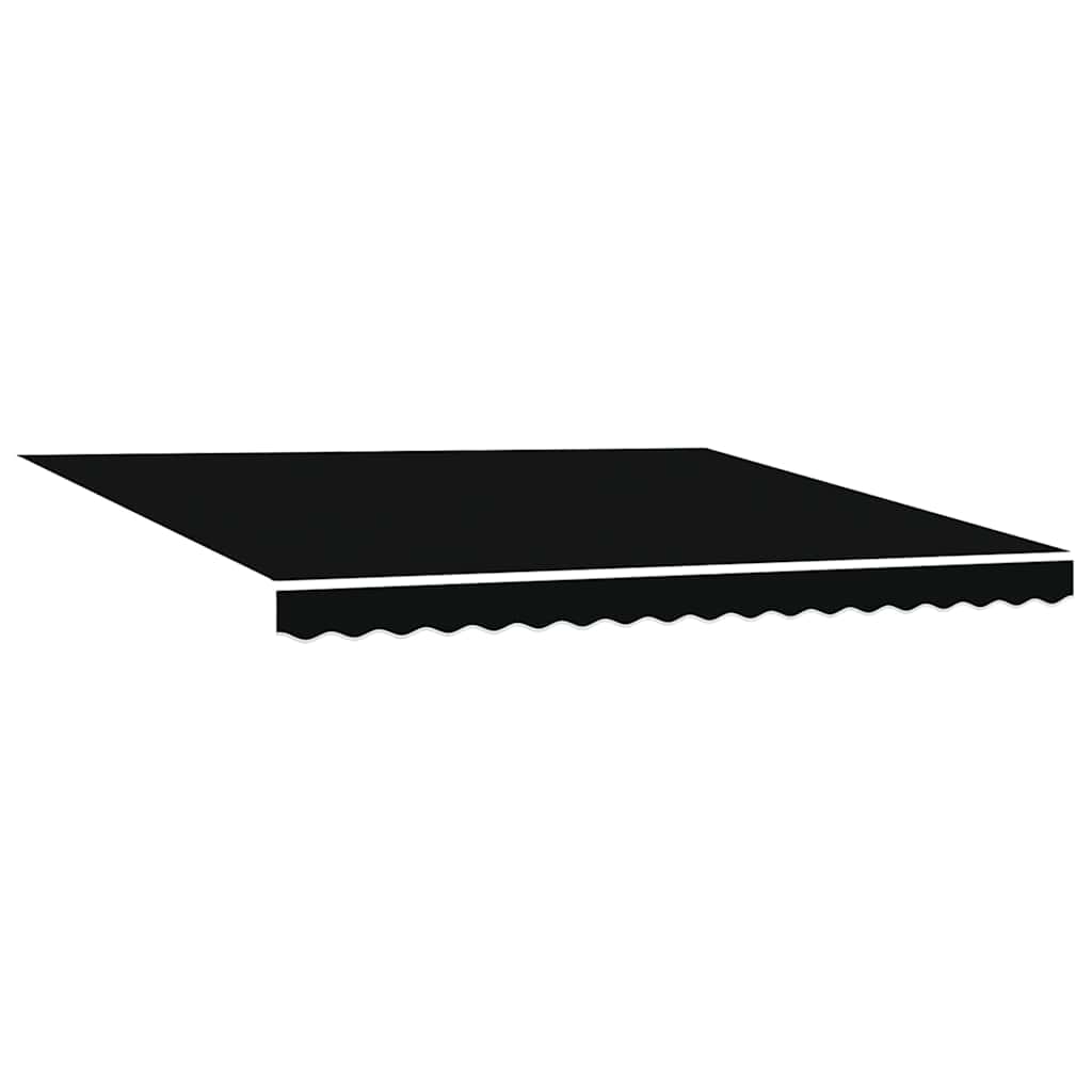Skrovita tenda S LED lampica Crna 400 ×300 cm tkanina