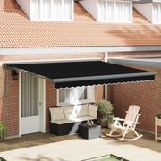 Nadstrešnica Crna 400 × 300 cm Poliester i aluminij