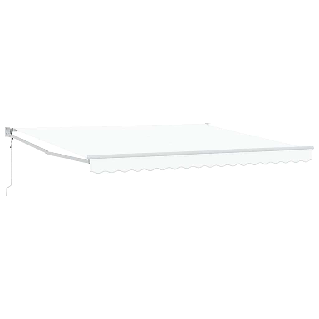 Povlačivi tende Bijela 400 × 300 cm Poliester i metal