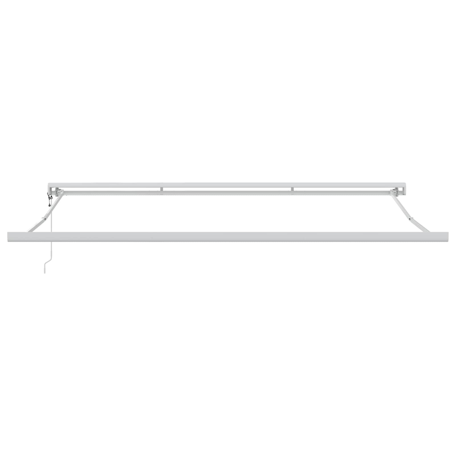 Skrovita tenda Bijelo 400 × 300 cm Tkanina i Metal
