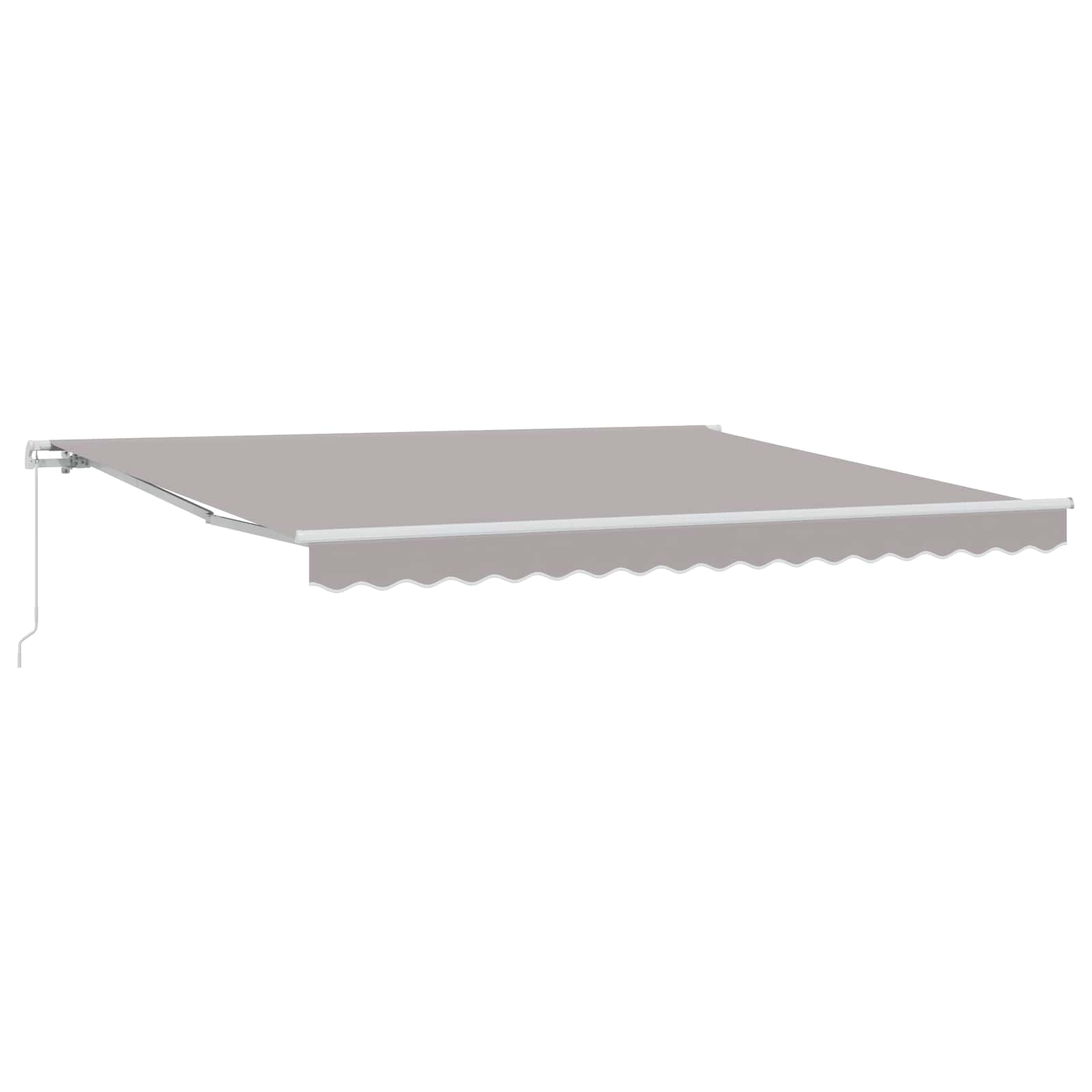 Povlačivi tende Svjetlosiva 400 × 300 cm Poliester i aluminij