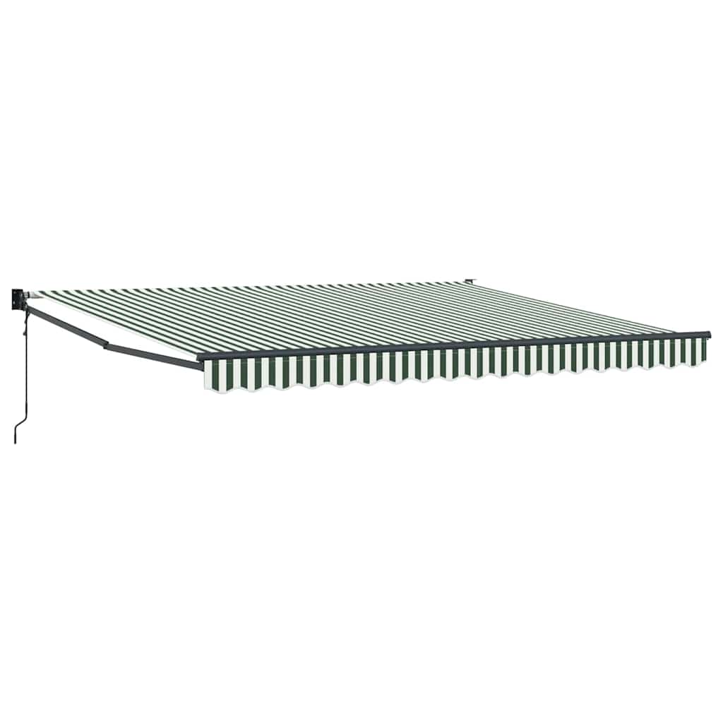 Nadstrešnica Zelena i bijela 400 × 300 cm Poliester i metal