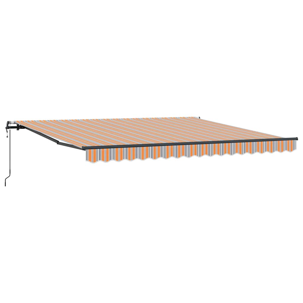 Povlačivi tende Šareni 400 × 350 cm Tkanina i Aluminij