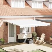 Skrovita tenda Bijelo 400 × 350 cm Poliester i metal