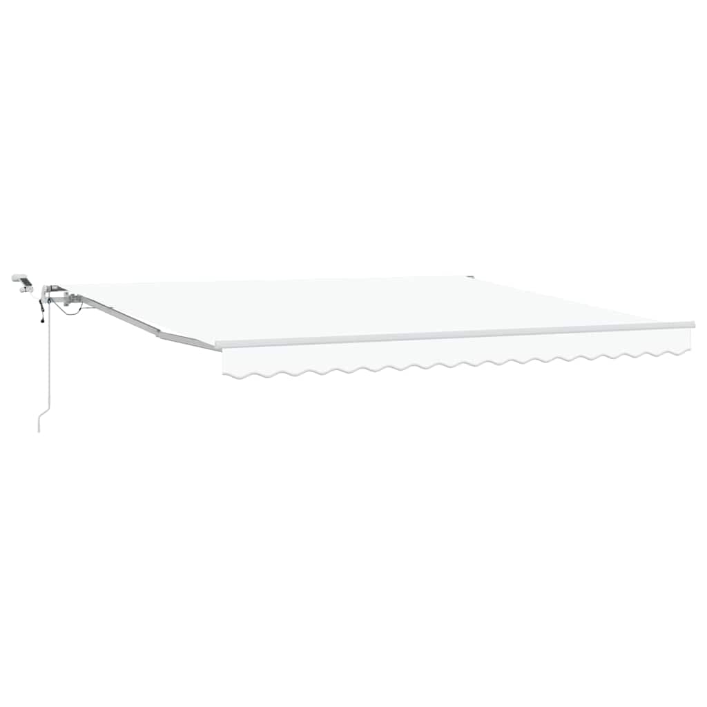 Skrovita tenda Bijelo 400 × 350 cm Poliester i metal