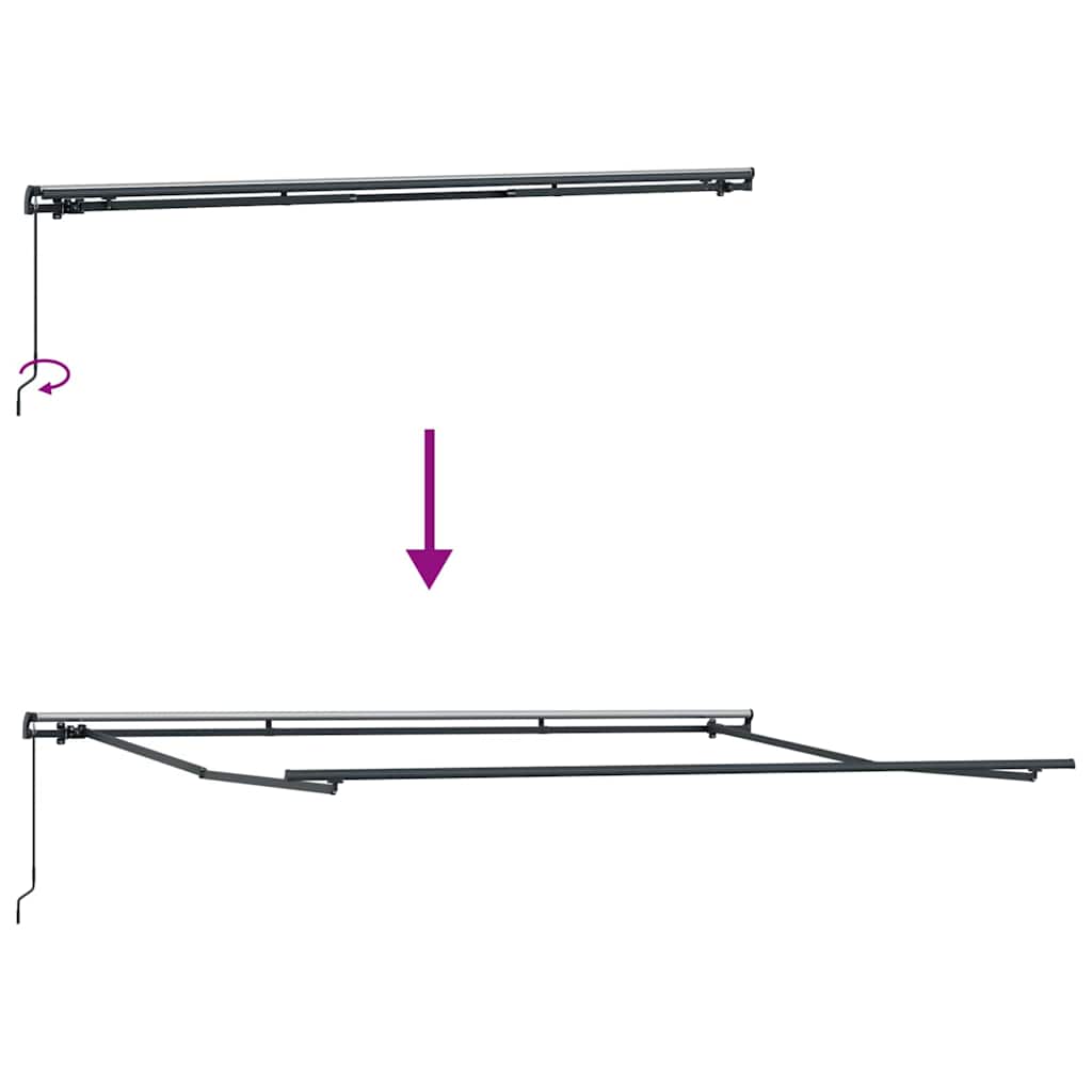 Skrovita tenda Bijelo 400 × 350 cm Poliester i čelik