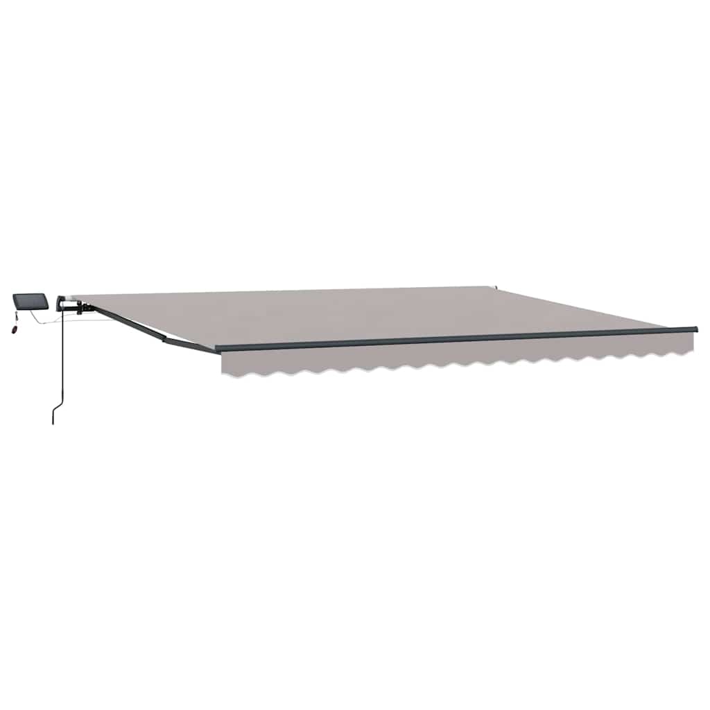 Skrovita tenda S LED lampica Svjetlosiva 400 ×350 cm tkanina