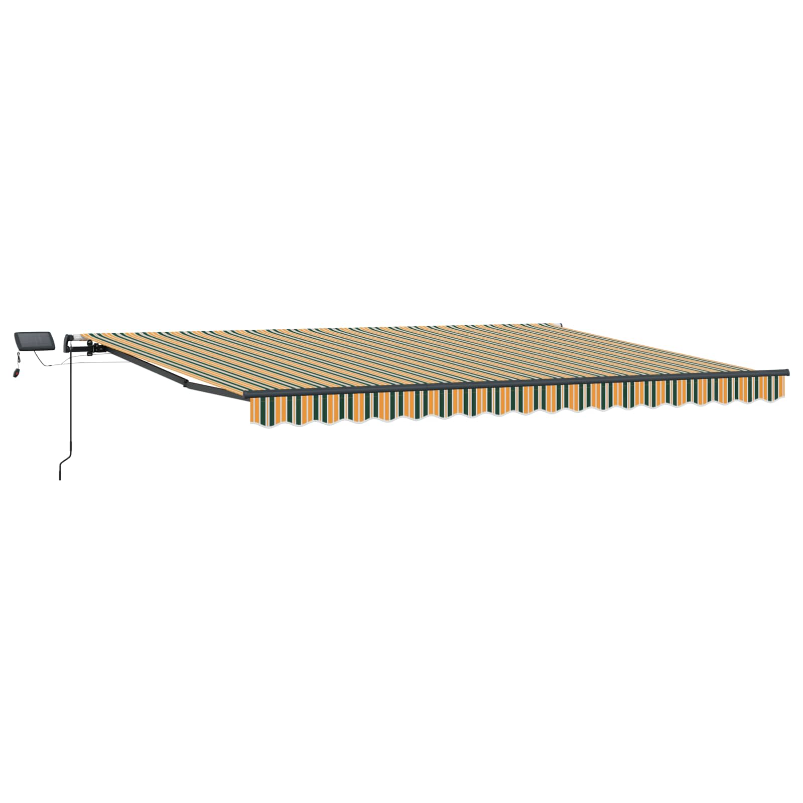 Skrovita tenda Zelena i žuta 400 × 350 cm tkanina