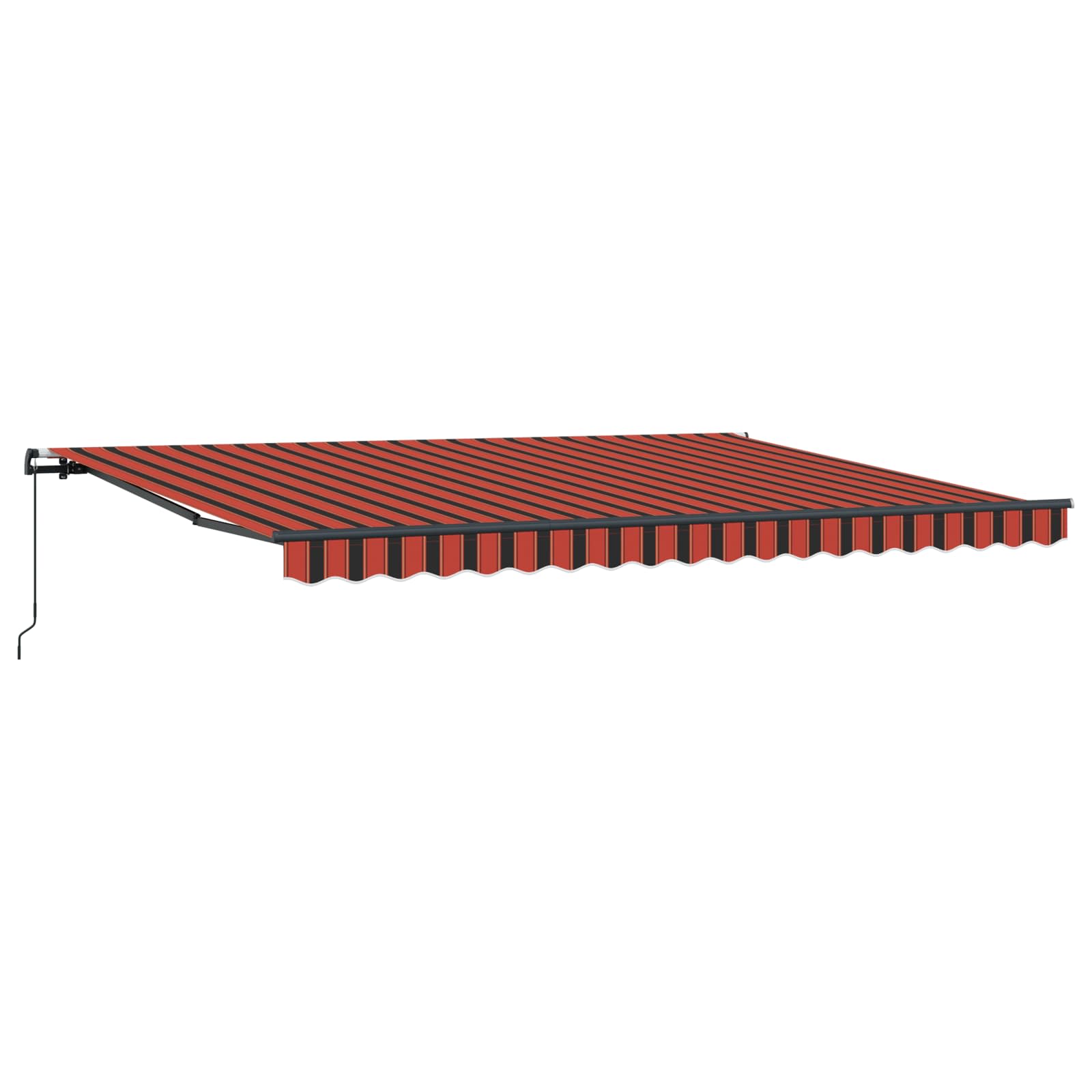 Skrovita tenda narančasta i smeđa 450 × 300 cm