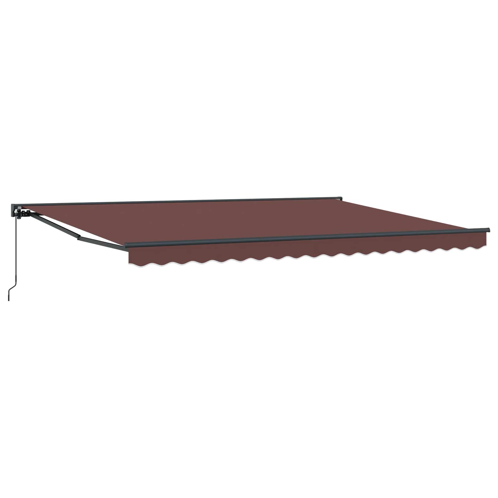 Okvir tende Smeđa 450 × 300 cm Poliester s PU premazom