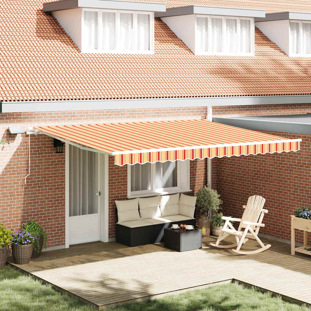 Skrovita tenda s žuta i narančasta 450 ×300 cm tkanina