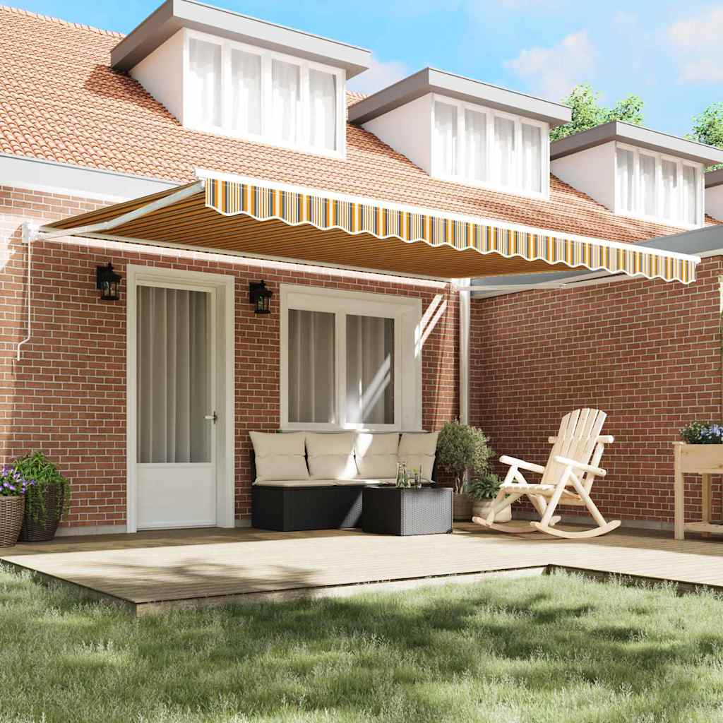 Povlačivi tende Šareni 450 × 300 cm 100% Poliester i Aluminij