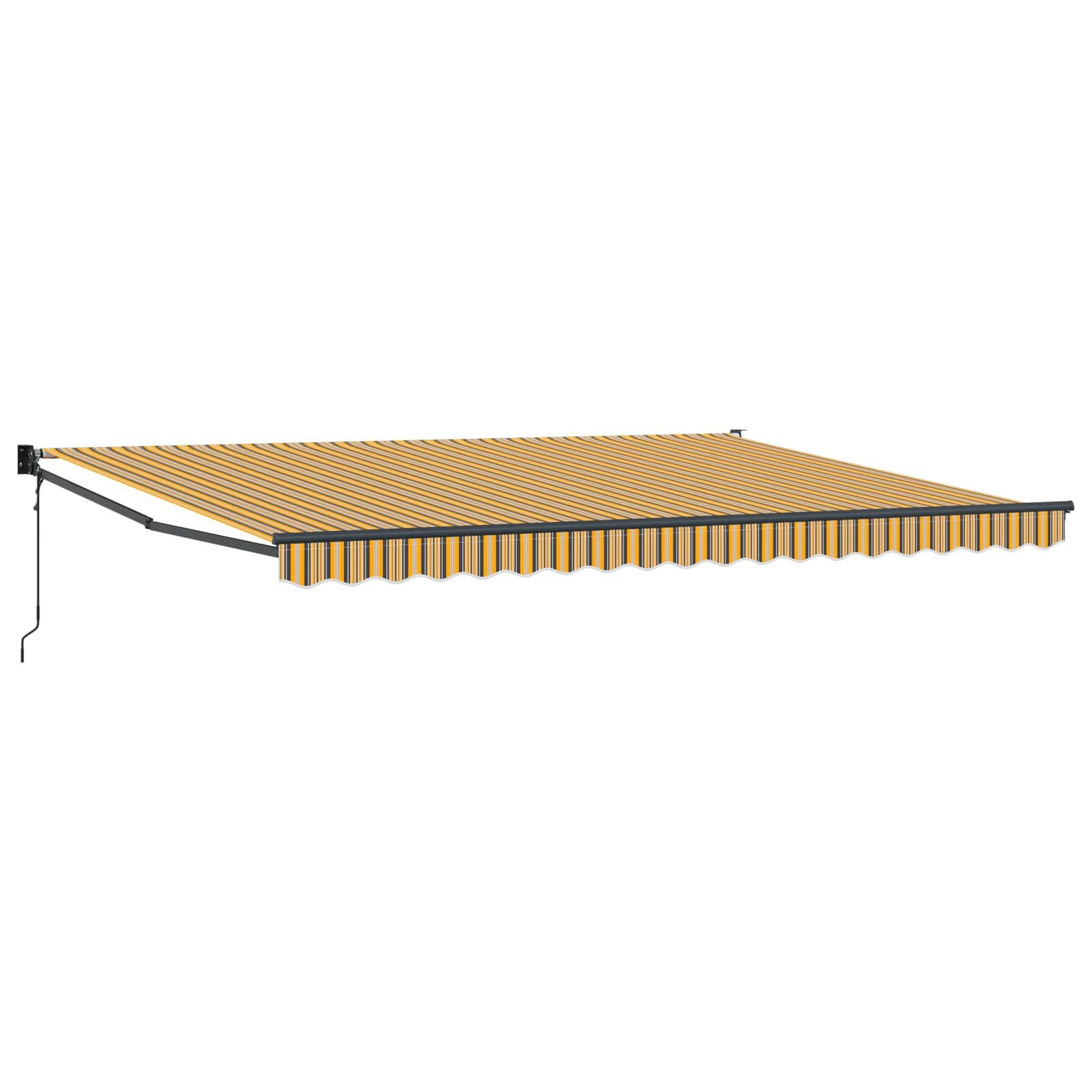 Skrovita tenda Šareni 450 × 300 cm Poliester i aluminij