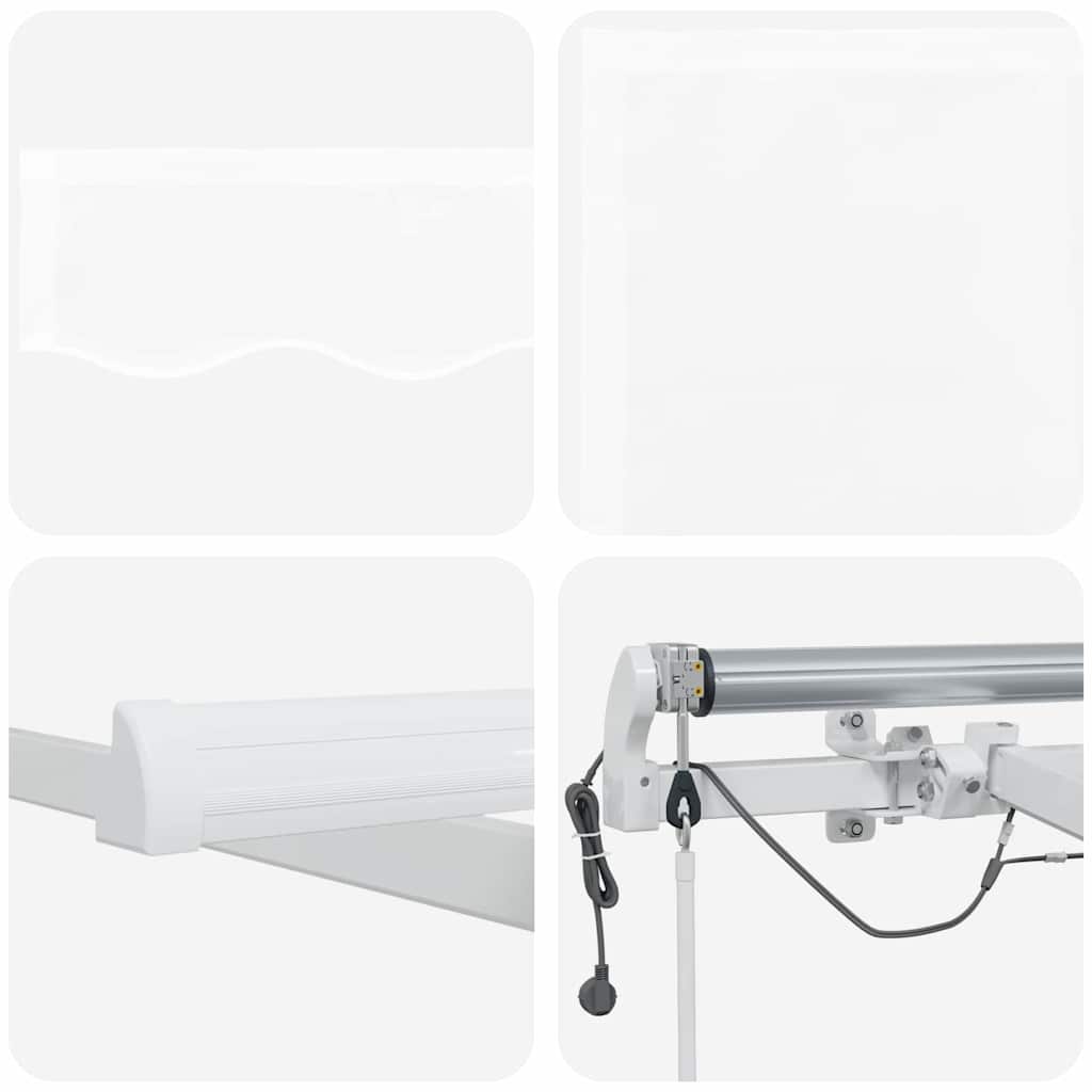 Skrovita tenda Bijelo 450 × 300 cm Poliester i metal