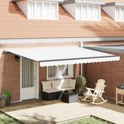Skrovita tenda Bijelo 450 × 300 cm Poliester i čelik