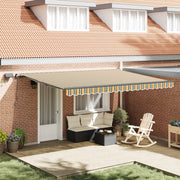 Povlačivi tende Zelena i žuta 450 × 300 cm Tkanina i Aluminij