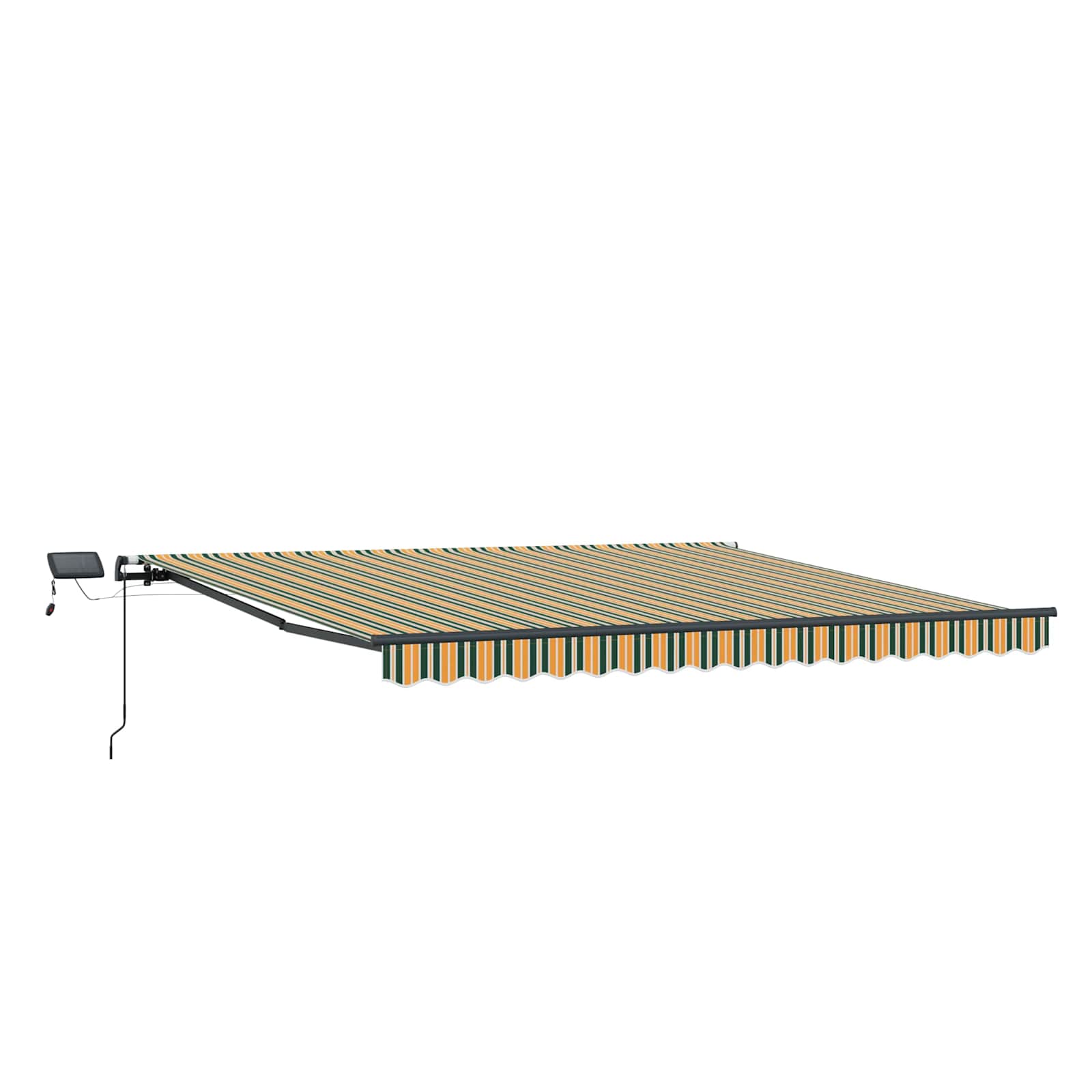 Povlačivi tende Zelena i žuta 450 × 300 cm Tkanina i Aluminij