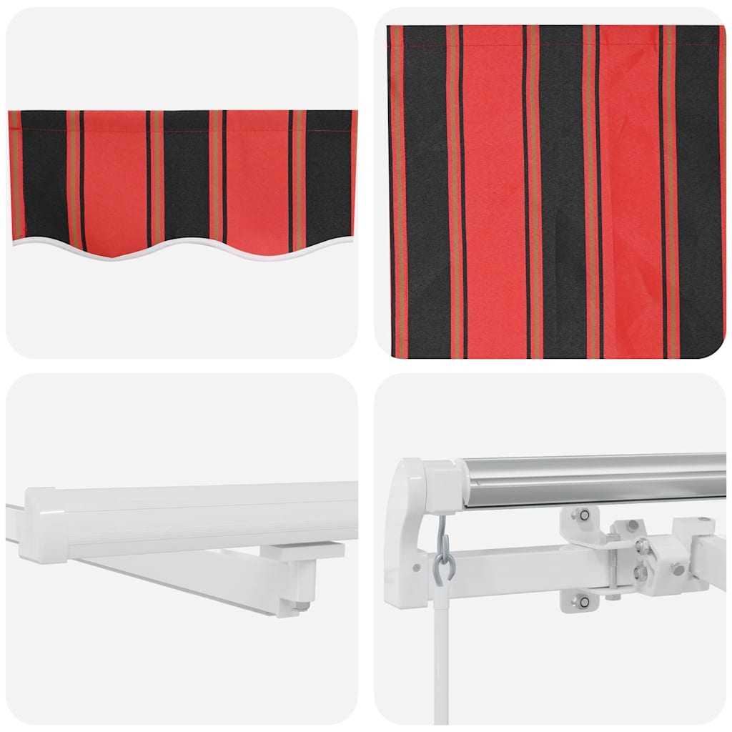 Skrovita tenda narančasta i smeđa 450 × 350 cm Tkanina i čelik