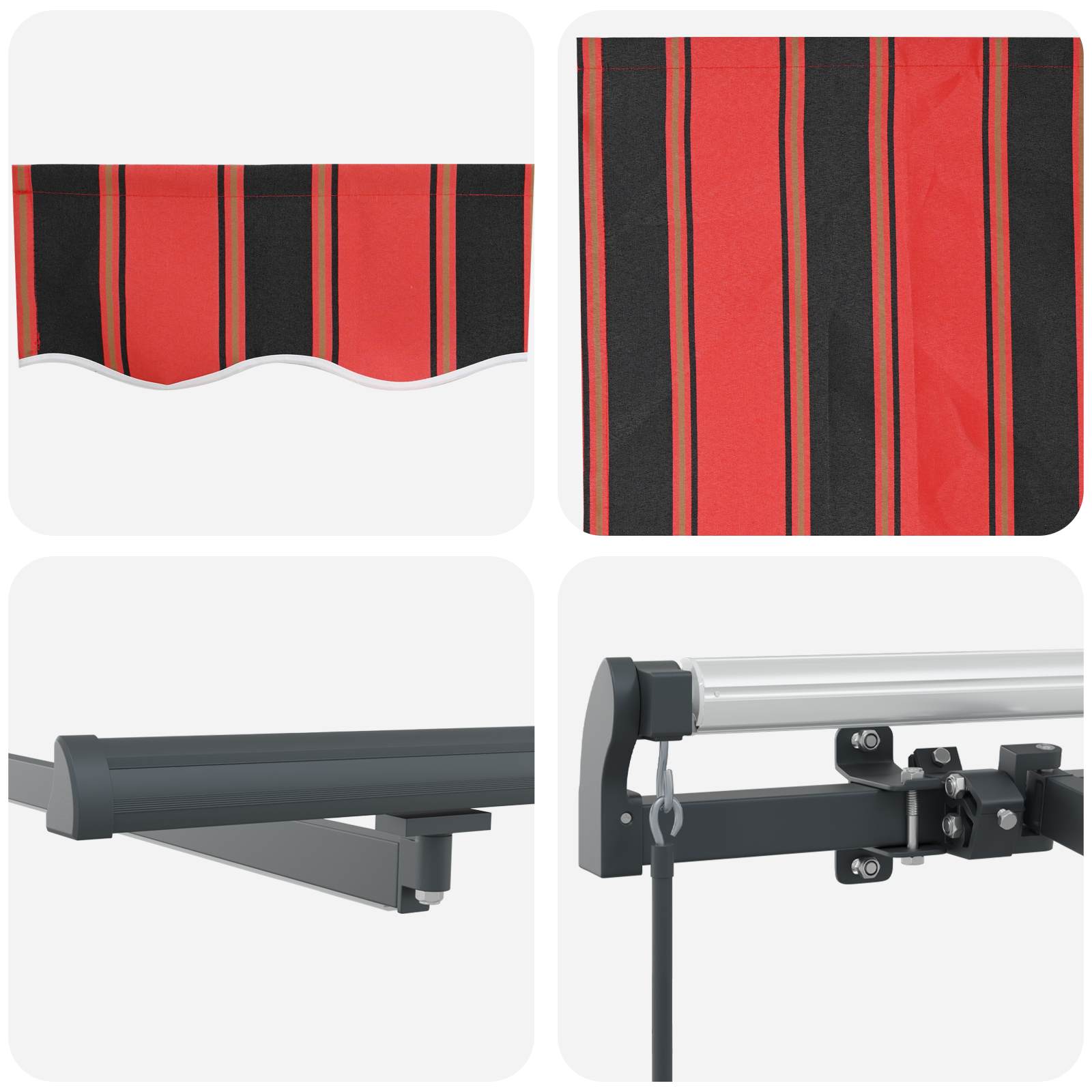 Skrovita tenda narančasta i smeđa 450 ×350 cm tkanina