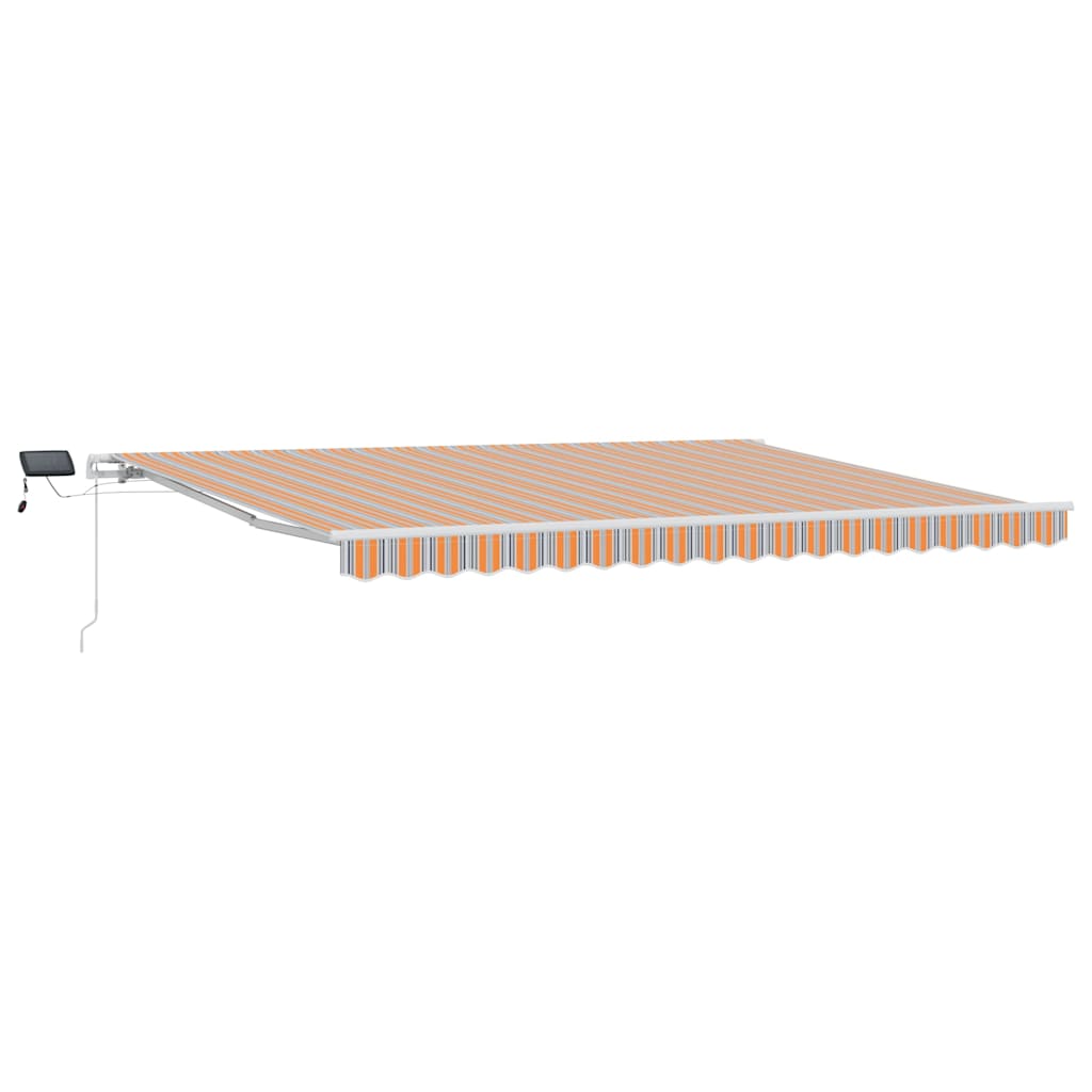 Skrovita tenda Šareni 450 × 350 cm Tkanina i čelik