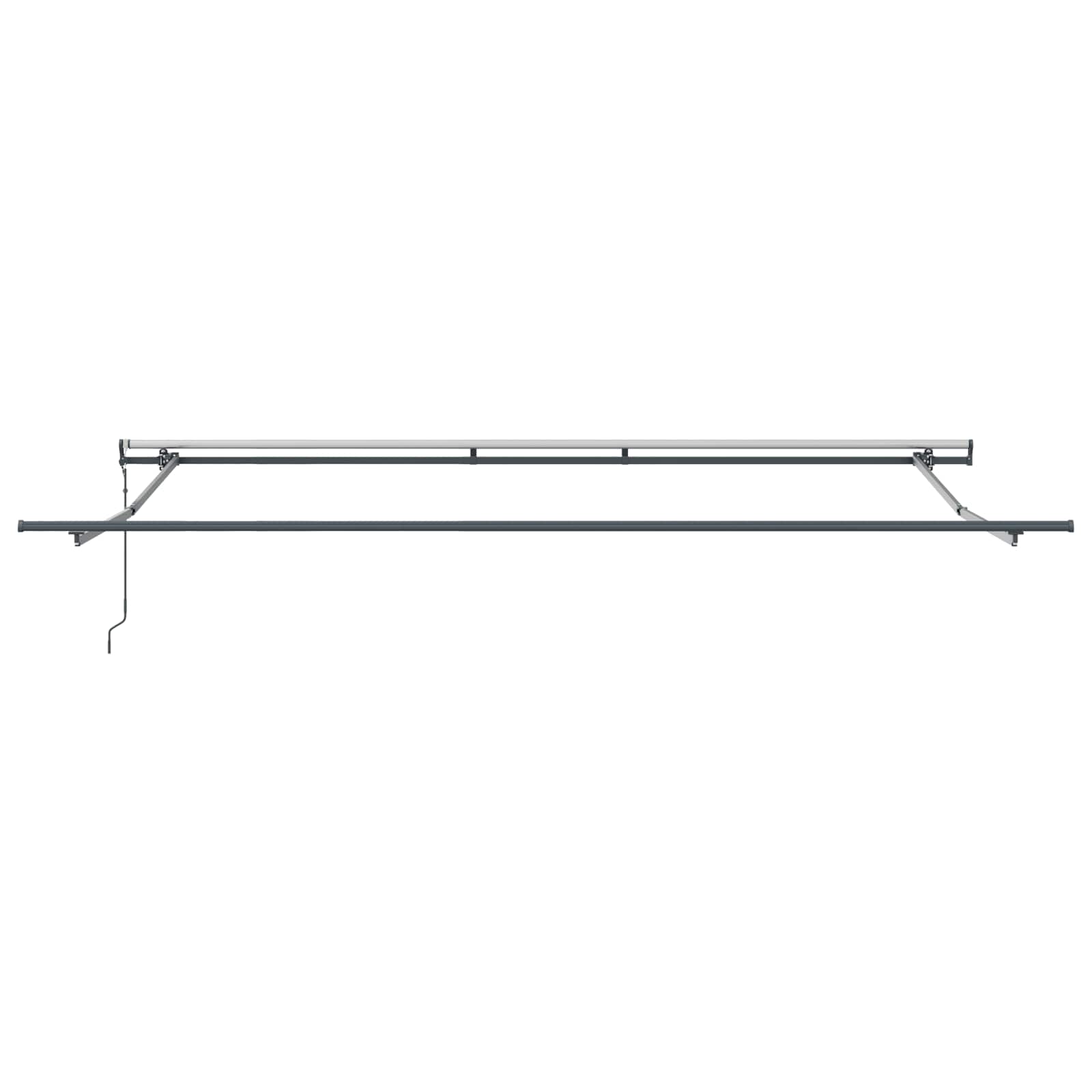 Skrovita tenda Šareni 450 × 350 cm Tkanina i Aluminij