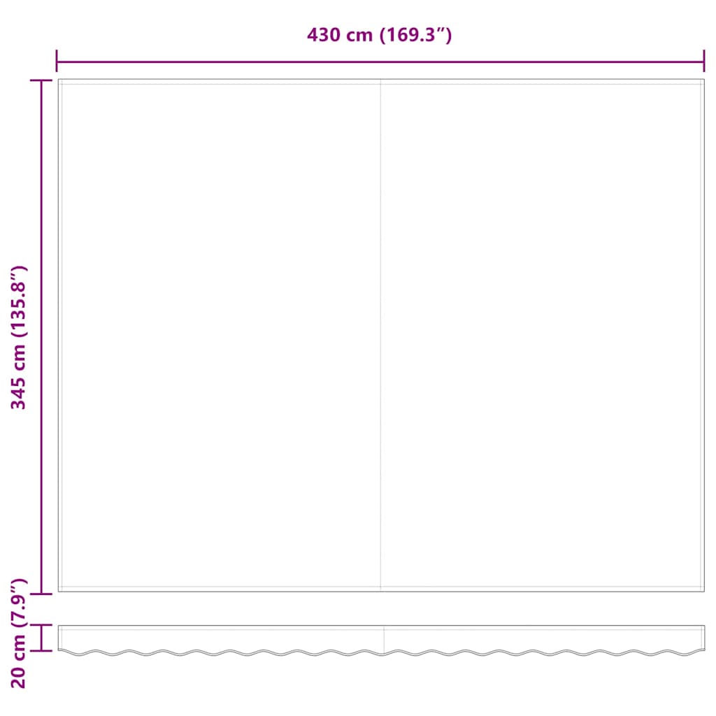 Električna retraktabilna tenda Bijeli 450 × 350 cm