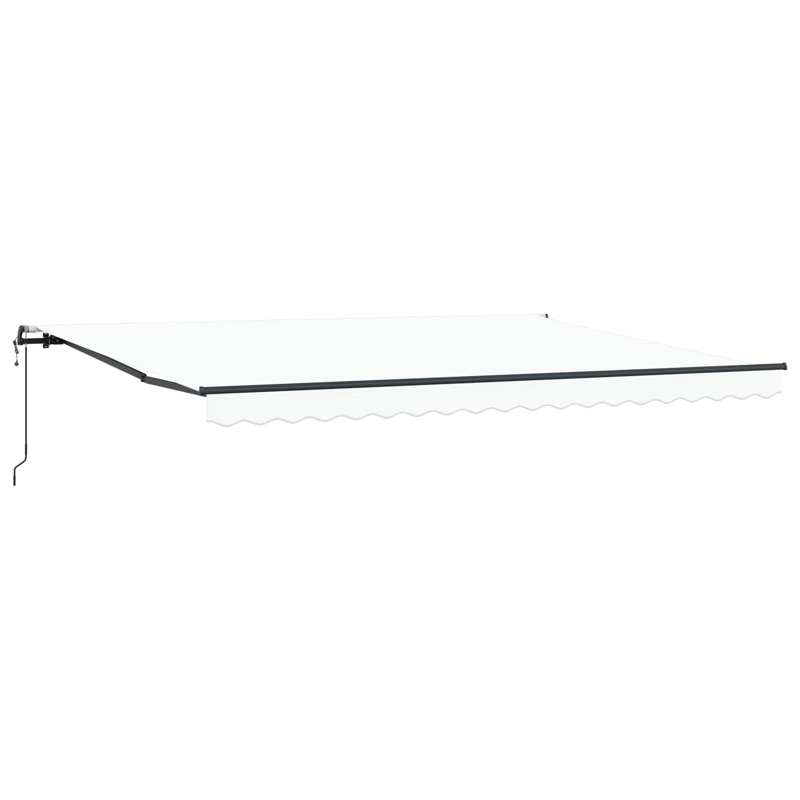 Skrovita tenda Bijelo 450 × 350 cm Tkanina i Aluminij