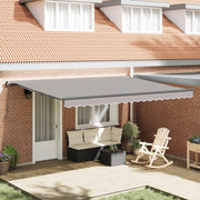 Skrovita tenda Svijetlo siva 450 × 350 cm Poliester i čelik
