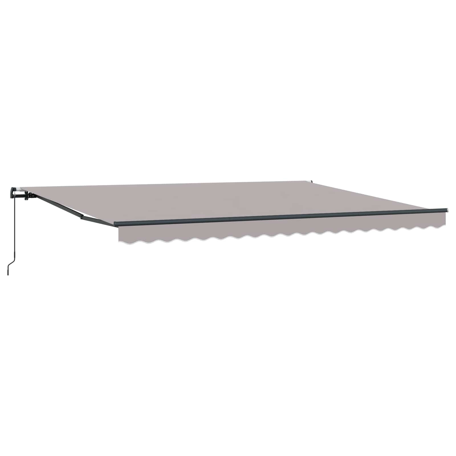 Skrovita tenda Svijetlo siva 450 × 350 cm Poliester i čelik