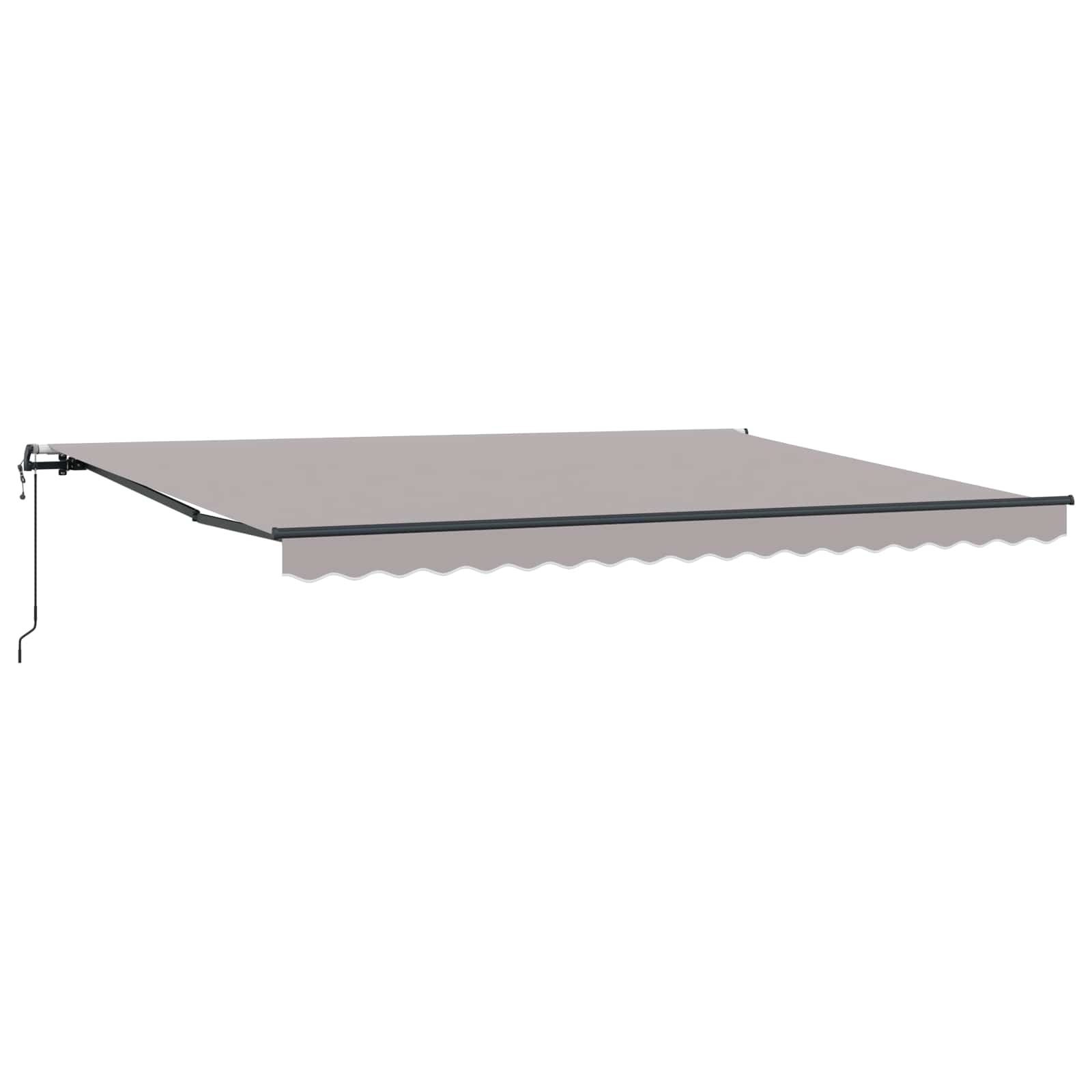 Skrovita tenda Svijetlo siva 450 × 350 cm Tkanina i Aluminij