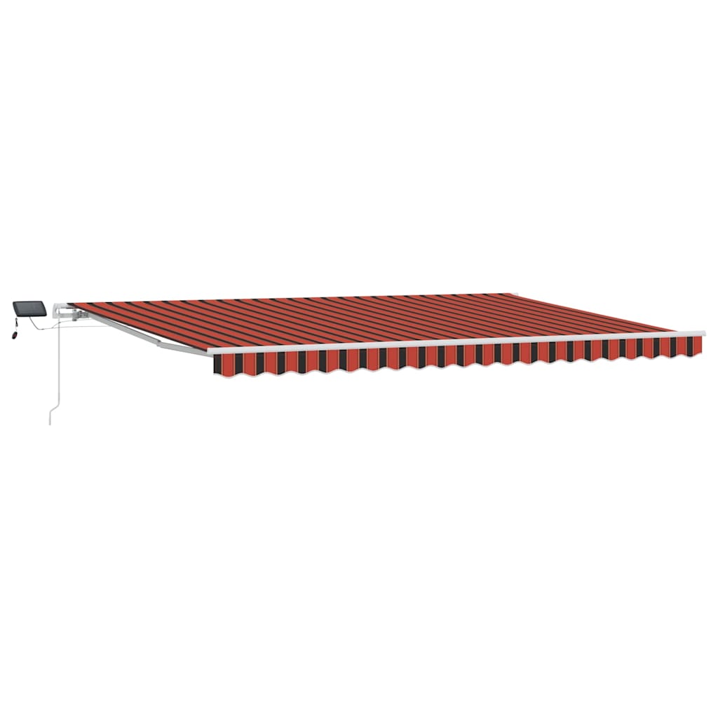 Skrovita tenda narančasta i smeđa 500 × 300 cm Tkanina i čelik