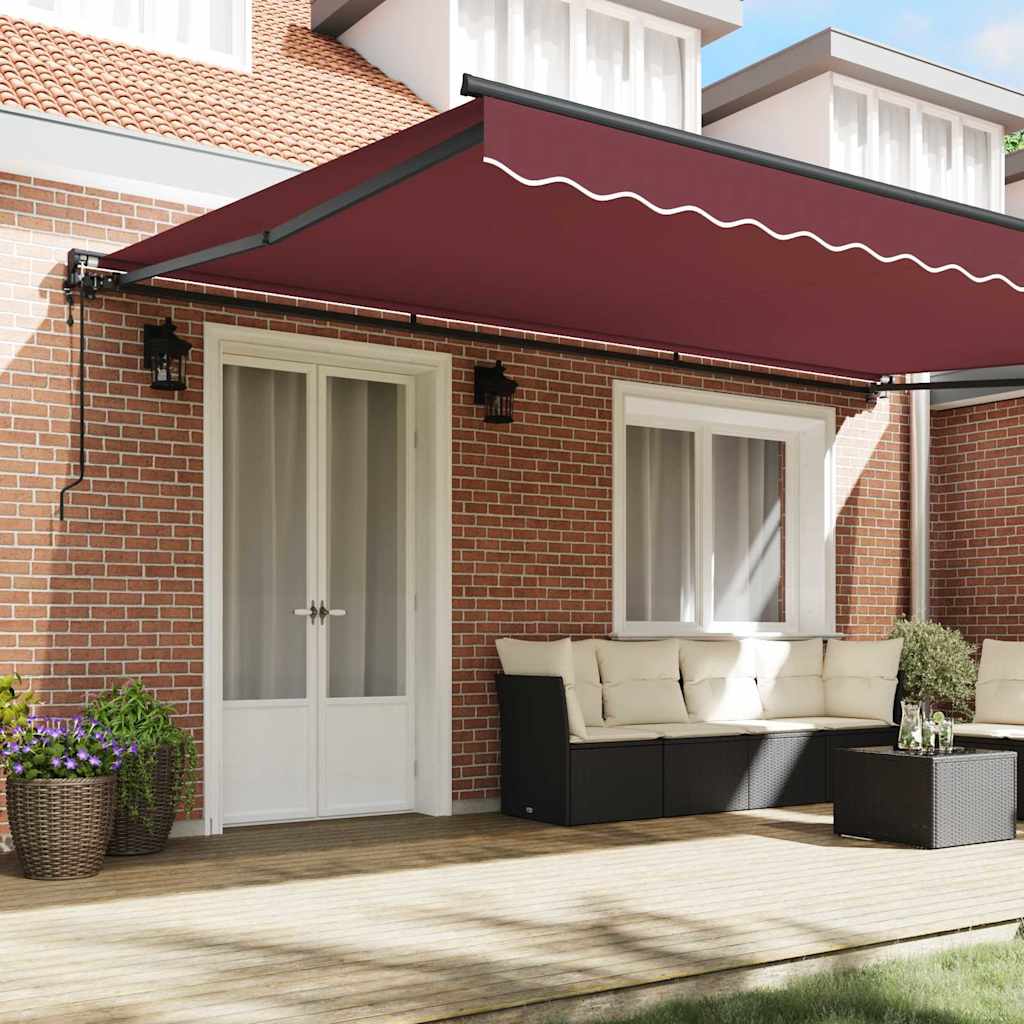 Okvir tende Tamno crvena 500 × 300 cm Poliester s PU premazom