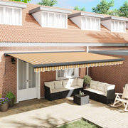 Povlačivi tende Šareni 500 × 300 cm Platno i Aluminij