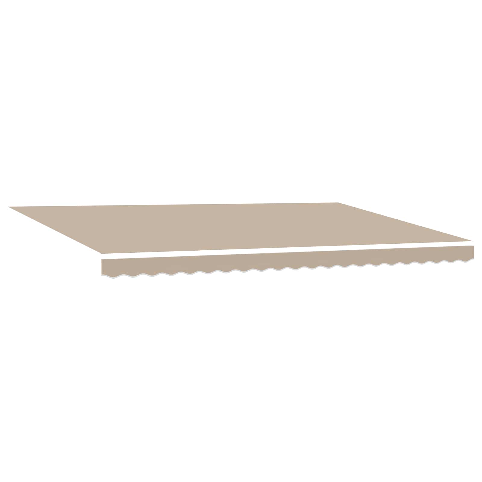Skrovita tenda S LED lampica Bež 500 ×300 cm tkanina