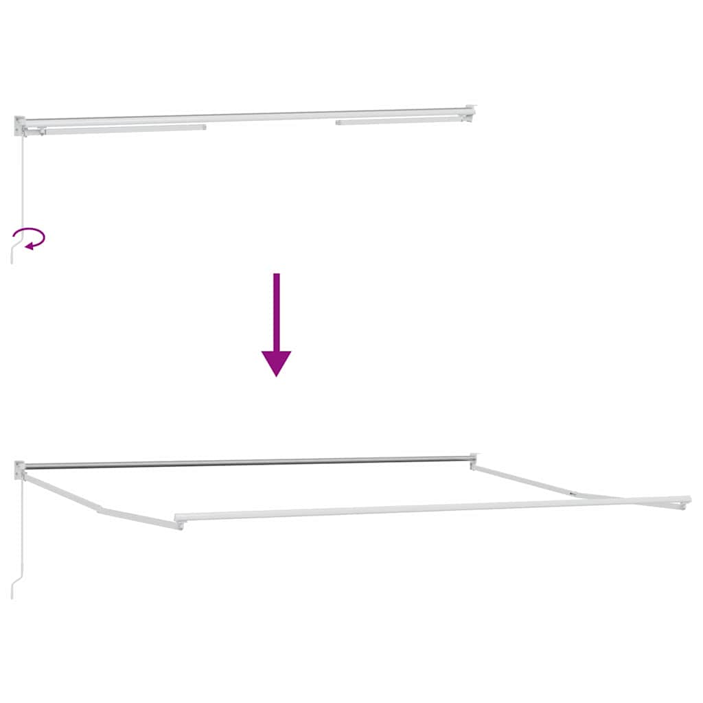 Nadstrešnica Bež 500 x 300 x 165 cm Poliester i metal