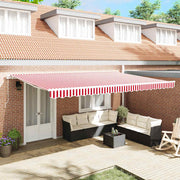 Skrovita tenda Crvena i bijela 500 × 350 cm