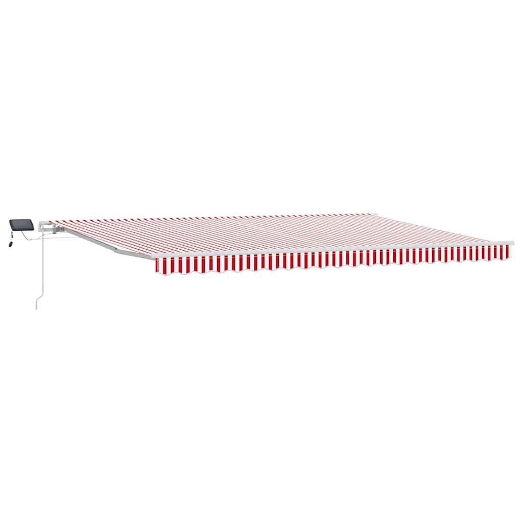 Skrovita tenda Crvena i bijela 500 × 350 cm Tkanina i čelik