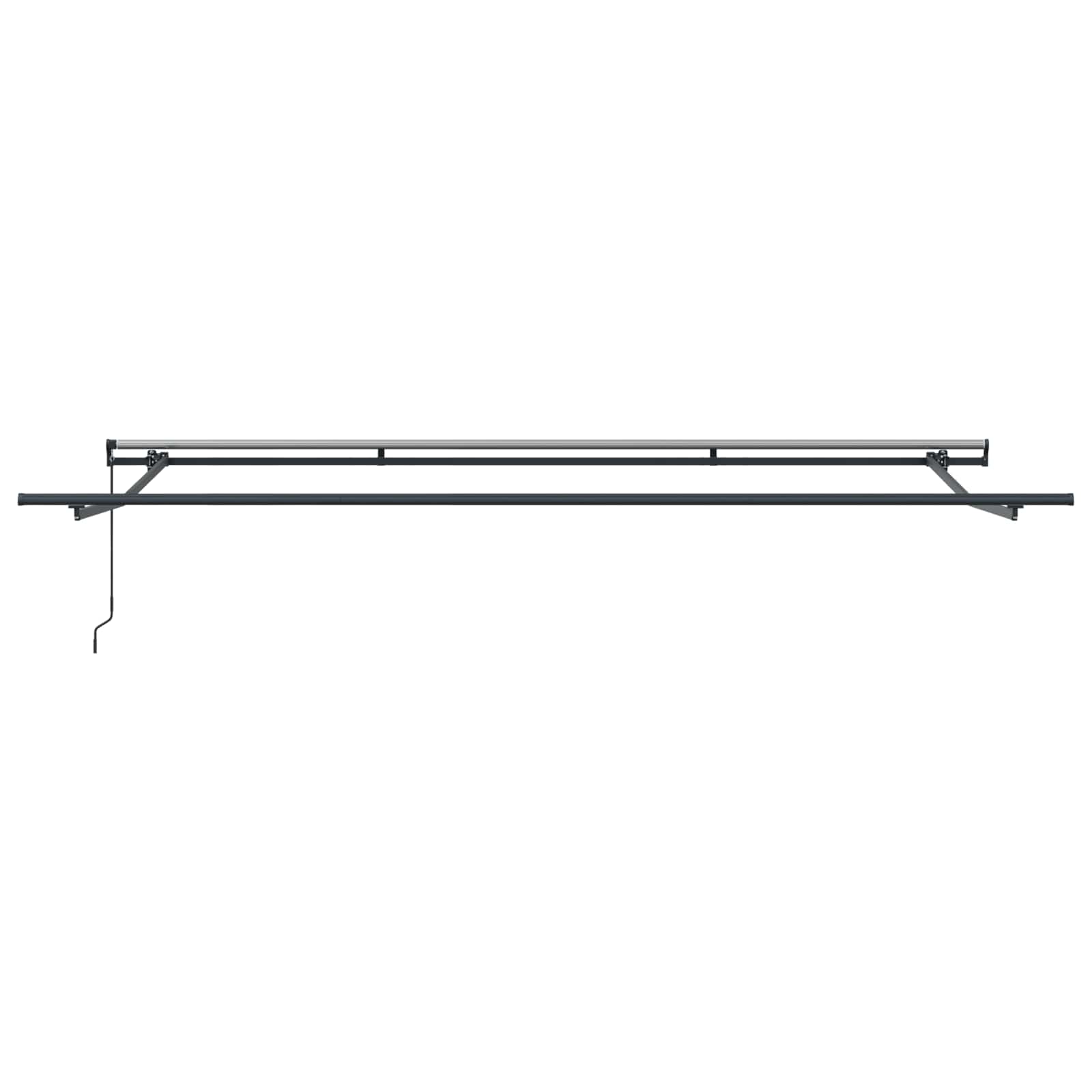 Skrovita tenda Crvena i bijela 500 × 350 cm Poliester i čelik