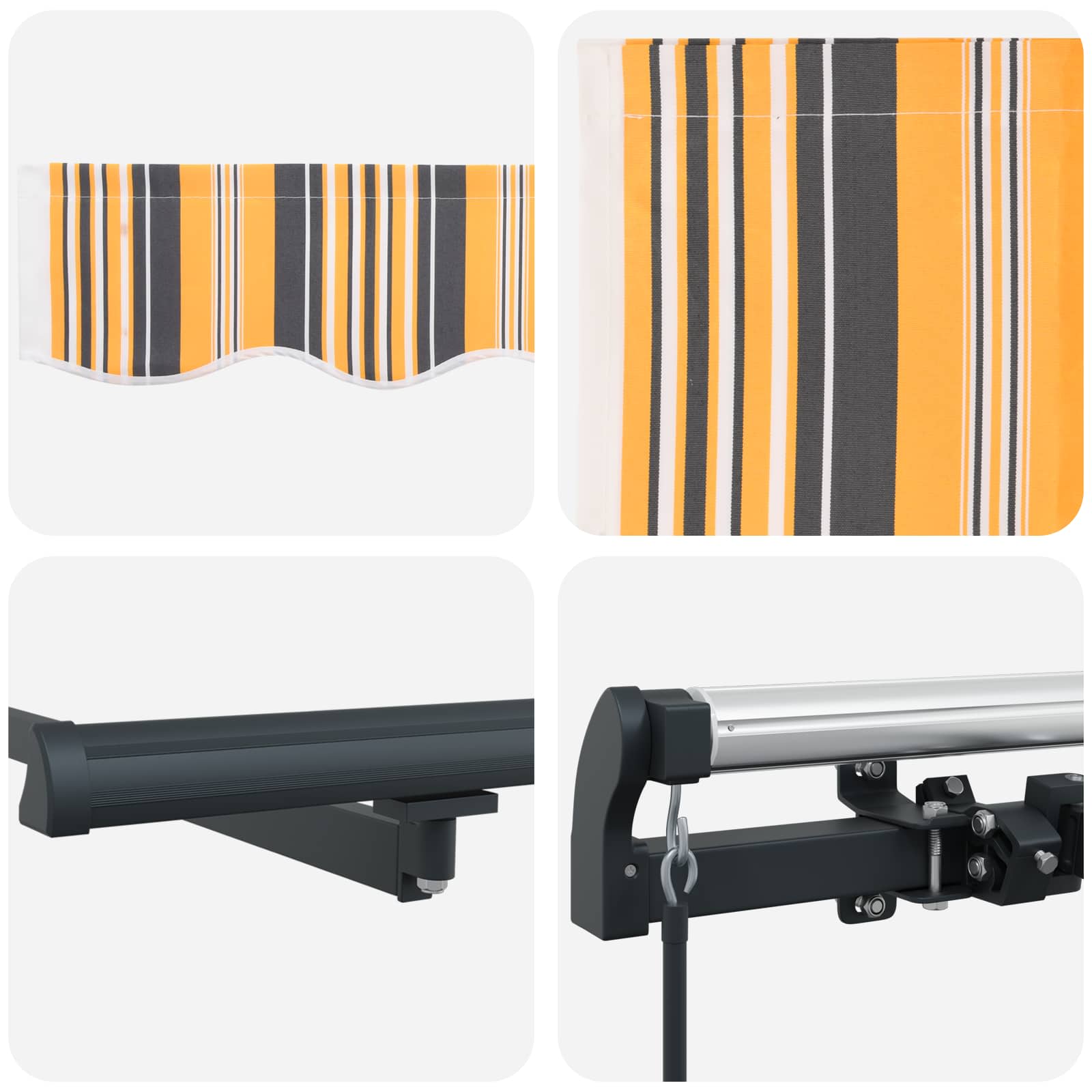 Povlačivi tende Šareni 500 × 350 cm Poliester i aluminij