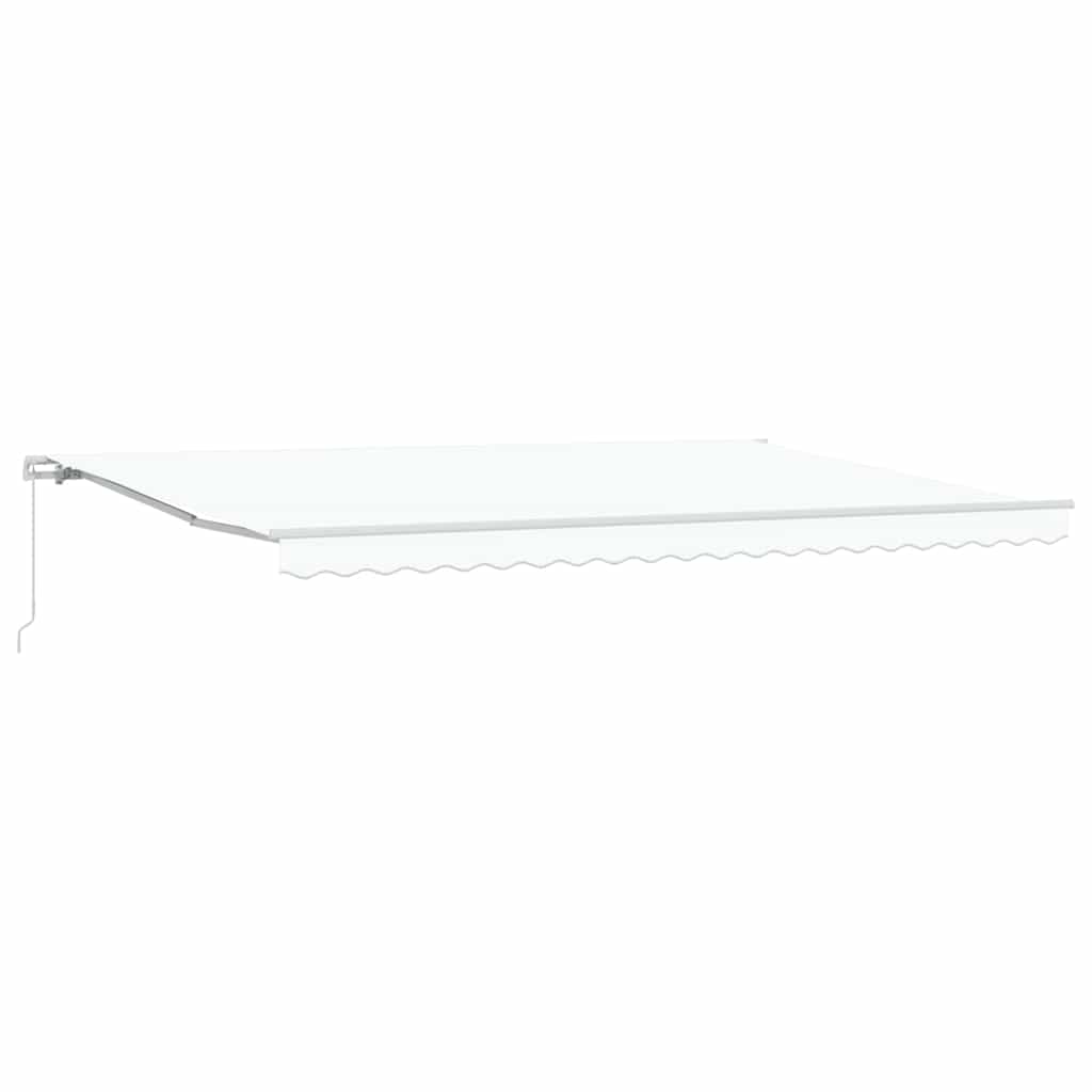 Skrovita tenda Bijelo 500 × 350 cm Poliester i aluminij