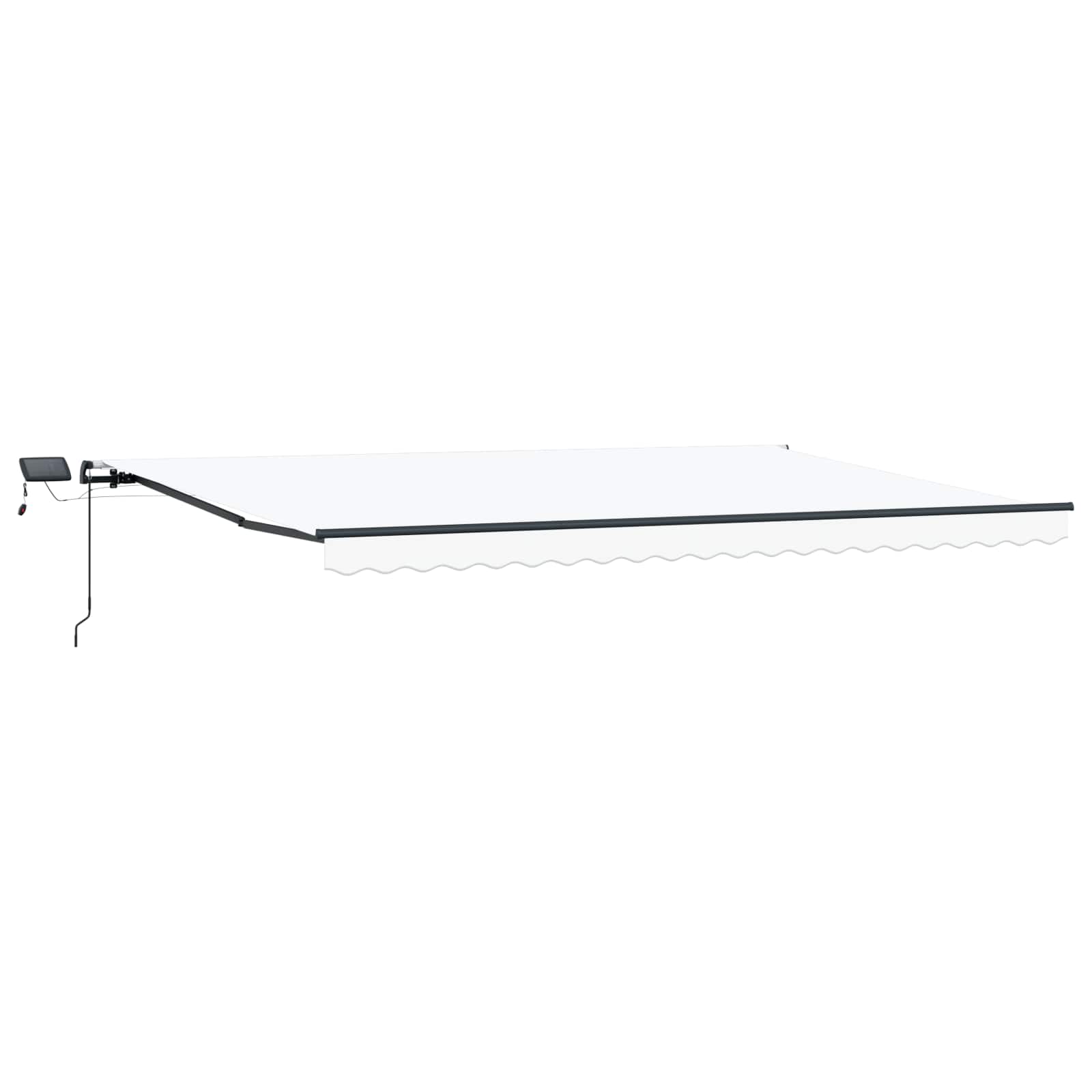 Skrovita tenda S LED lampica Bijelo 500 ×350 cm tkanina