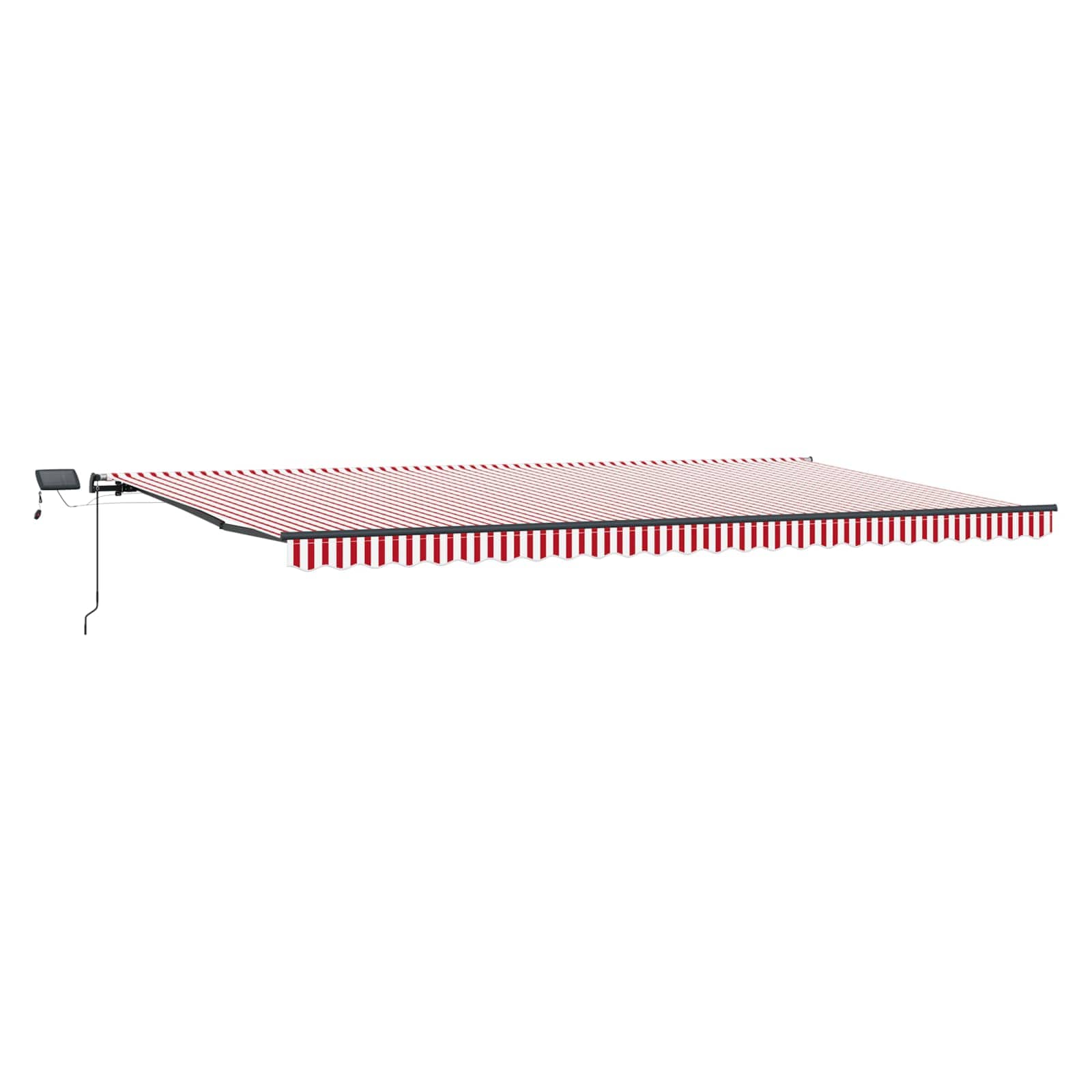Skrovita tenda Crvena i bijela 600 ×300 cm tkanina
